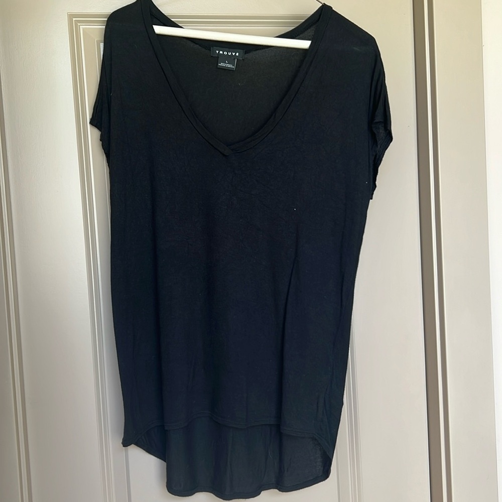 Trouve relaxed t-shirt, modal material, black, women’s sz L